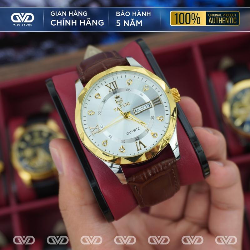 [MEGA LIVE] ĐỒNG HỒ CHÍNH HÃNG VATYNI DÂY DA CAO CẤP CHỐNG NƯỚC 3ATM, CÓ LỊCH THỨ, NGÀY / PHONG CÁCH (SANG TRỌNG, LỊCH LÃM, THỜI TRANG 2025) WATCH ĐEO TAY / VD02