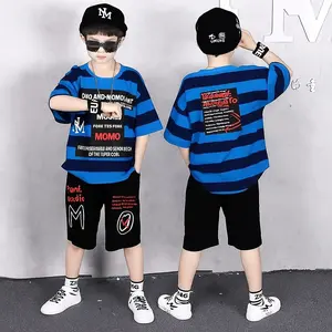 setelan pakaian baju kaos anak laki laki motif MOMO terbaru size M L XL Fashion