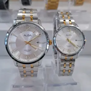 ALBA Jam Tangan Couple Pria Wanita Analog Stailess Mewah