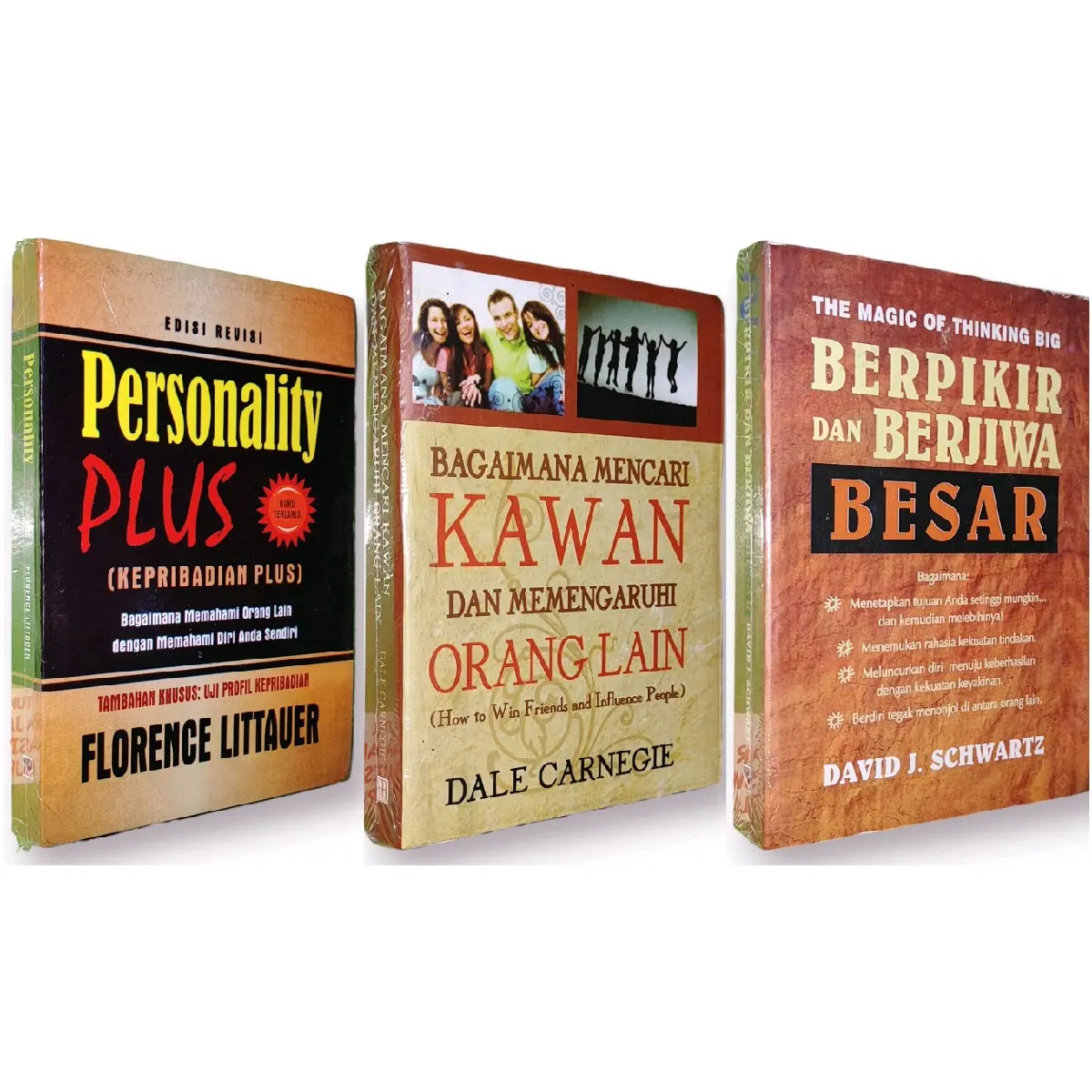 BUKU MOTIVASI BEST SELLER: PERSONALITY PLUS / BAGAIMANA MENCARI KAWAN DAN MEMPENGARUHI ORANG LAIN / BERPIKIR DAN BERJIWA BESAR