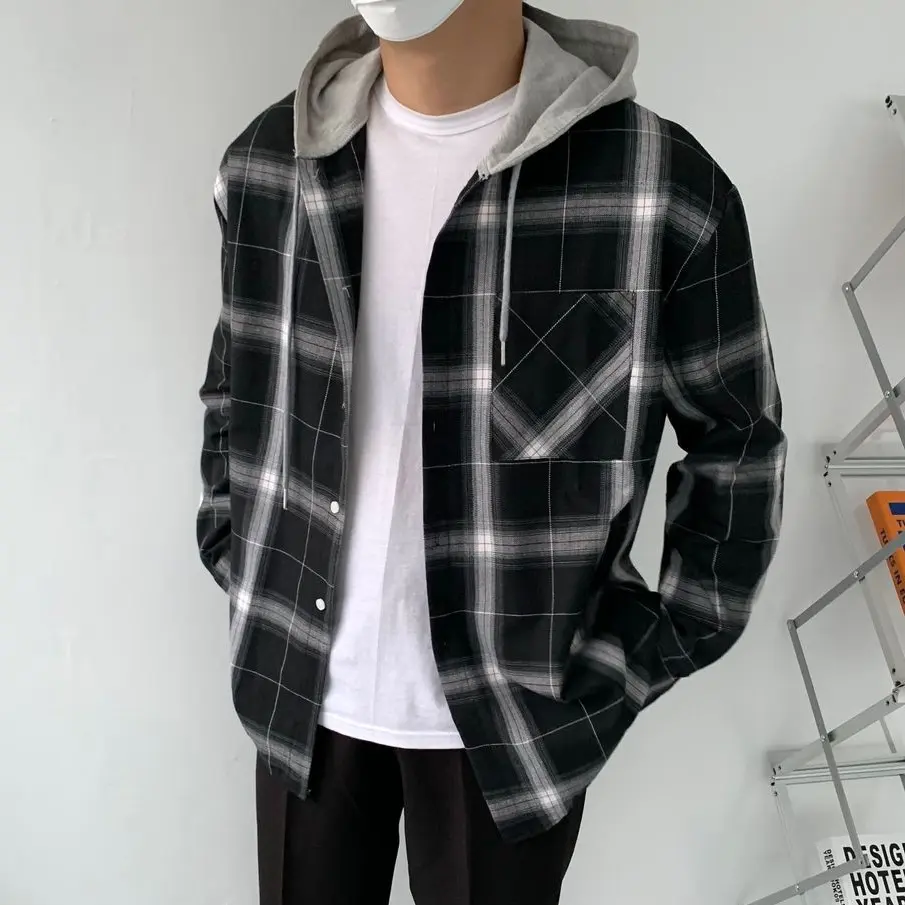 FLANNEL HOODIE ORIGINAL [PREMIUM QUALIY] M L XL #HRZ
