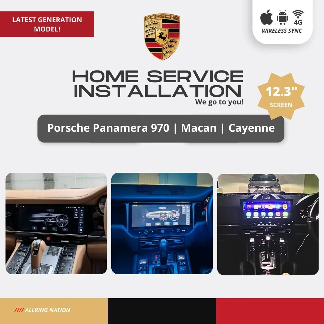 PORSCHE Panamera 970/Macan/Cayenne 12.3” NEW GEN ANDROID HEADUNIT PLAYER | WIRELESS CARPLAY & WIRELESS ANDROID AUTO Home Visit Installation
