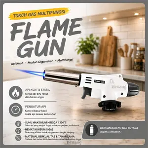 [BAS] Flame Gun Gas Torch / Kepala Pemantik Otomatis / Torch Gun Portable