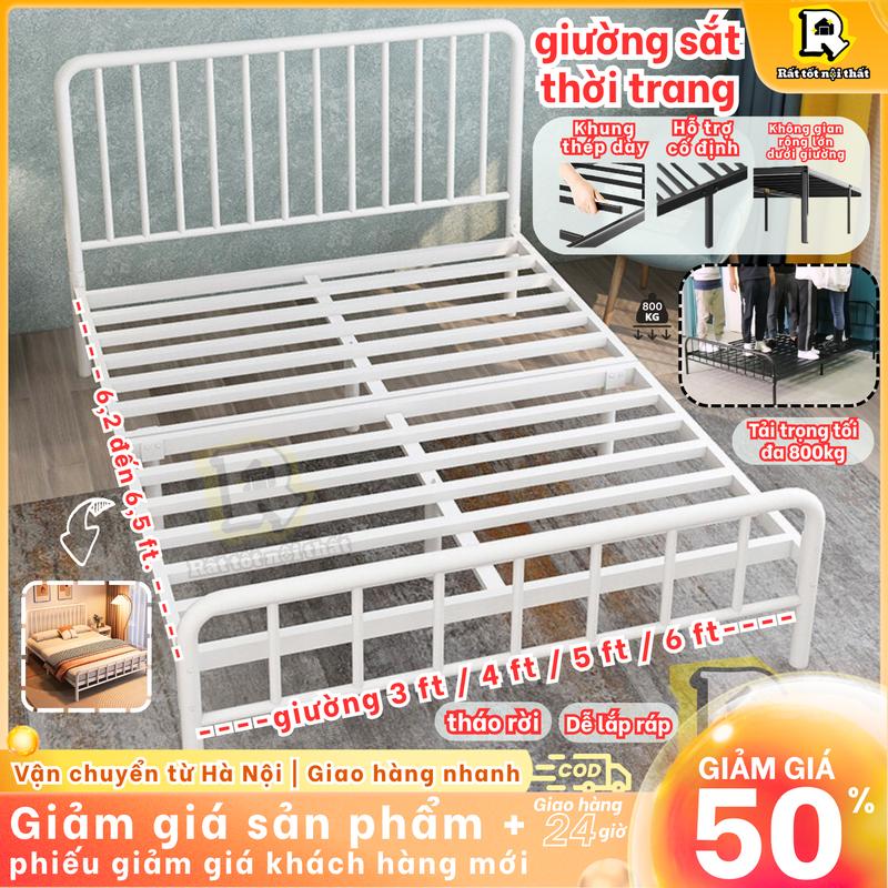 Giường sắt, khung sắt chịu lực cao, giường kim loại, giường khung thép, không gây ồn và không lắc, thích hợp cho phòng ngủ và sử dụng tại nhà