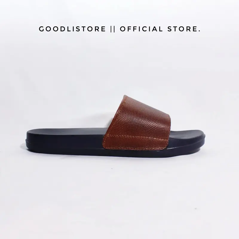 Sandal Pria Kulit Sapi Slop Casual Termurah - Sendal, Warna Pull Up Tua, Ukuran 39-44 3