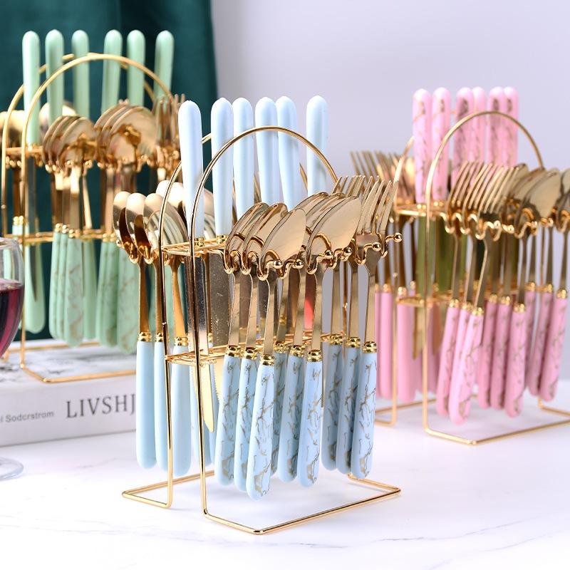 Sendok Garpu Set Sendok Garpu Dan Tempatnya Cutlery Set Sendok Sultan Makan Set Isi 24 Set Gold Marble Bahan Stainless Tebal Rapi Golden Spoon Marble Rak Stainles Souvenir Kado Gift Sendok Garpu Sendok Korea Set stainless Sendok Dan Garpu Set 2
