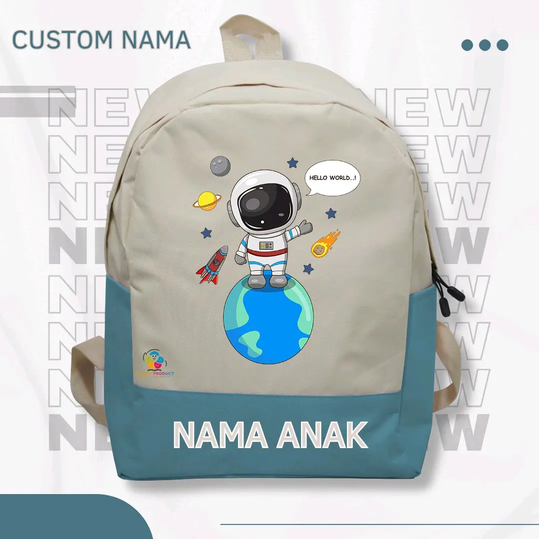 Tas Ransel Backpack anak karakter Astronout- anak Sekolah TK SD Rekomended Banget Termurah dan (Free Nama)