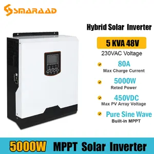 Original MPPT 5KW Off Grid Hybrid Solar Inverter PV1800 VHM 5000W