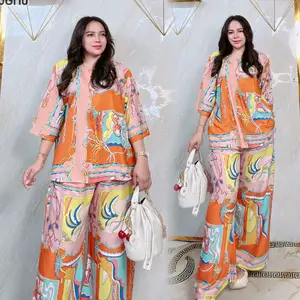 NAILA SET vol.2 setelan wanita Busui bahan RAYON Adem  Baju  Dewasa Kulot Motif