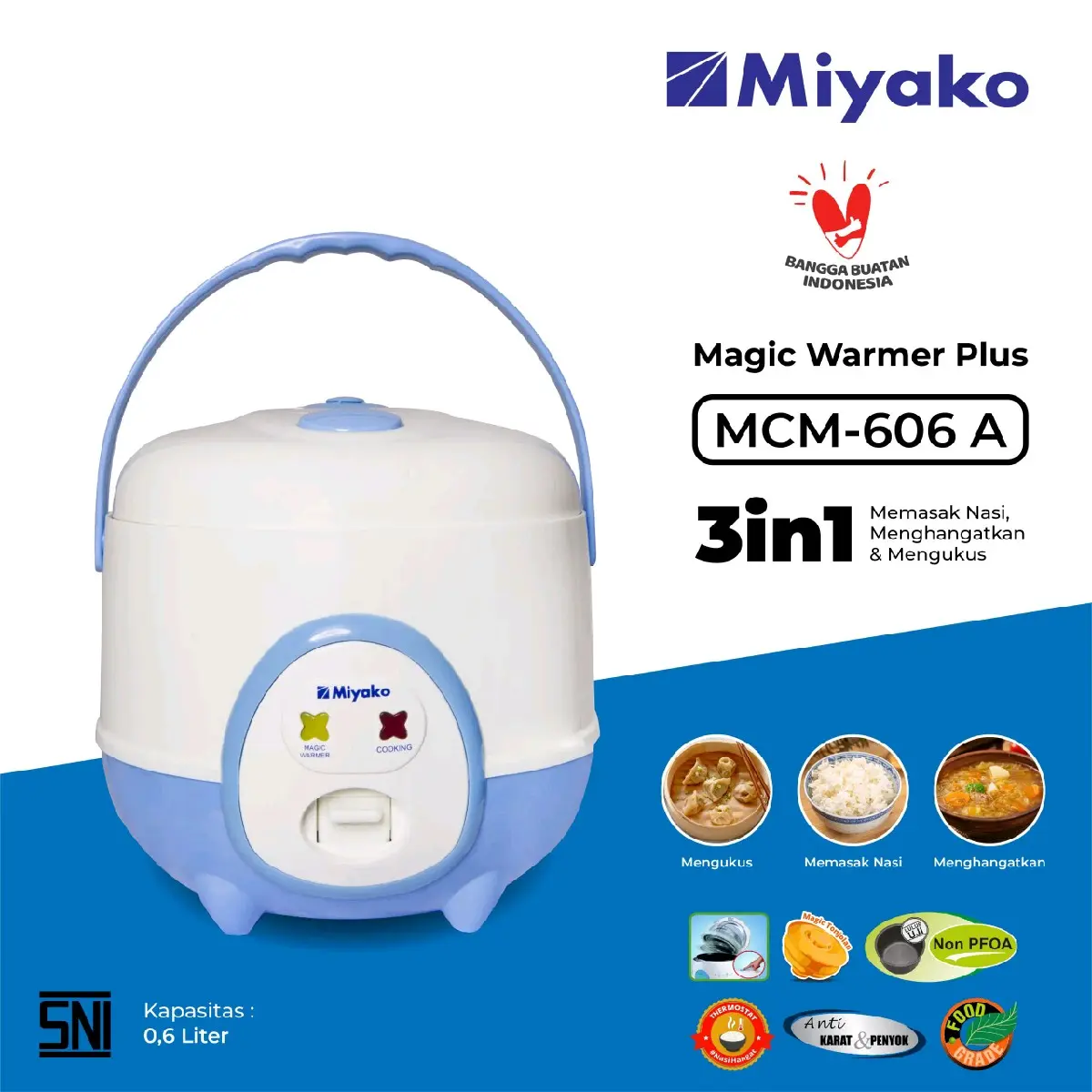 magic com 0.6L miyako MCM606