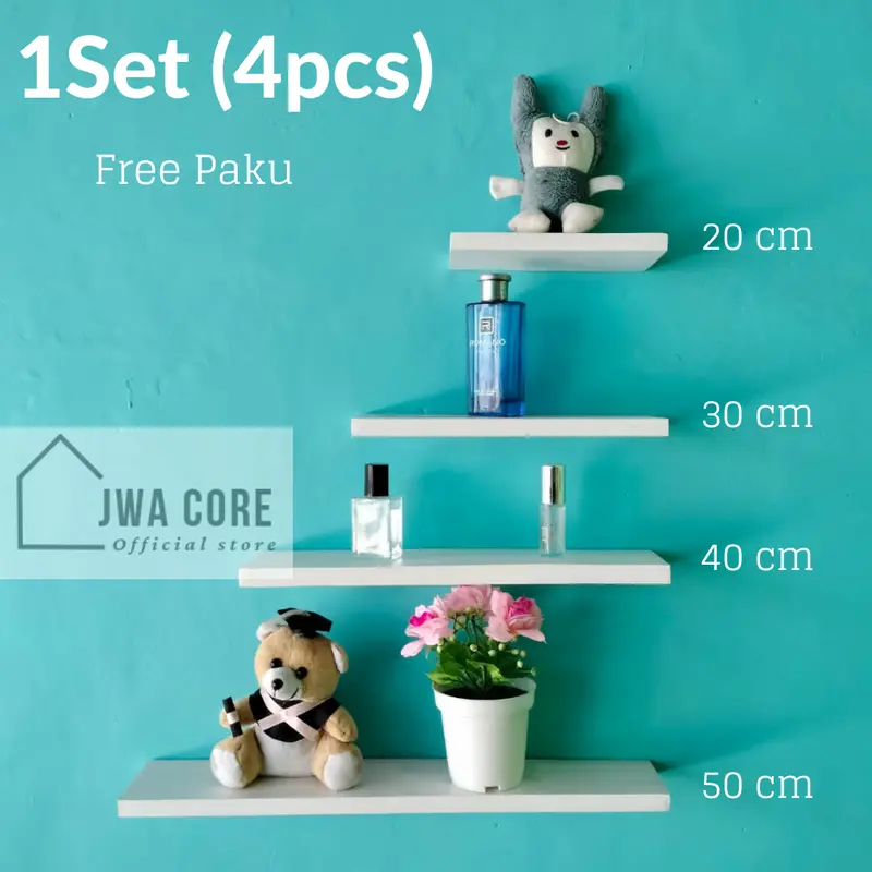 Rak Dinding Minimalis Ambalan 1 Set Isi 4 Rak kebutuhan rumah  Space-Saving Wine tahan lama kait & rak  aesthetic  dinding kamar papan  dinding heat-resistant kuning srat kyu buku ruang kerja tahan korosi ruang belajar  minimalis 0