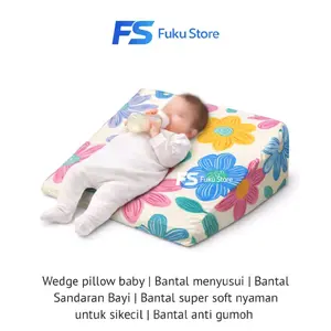 Wedge Pillow Baby Bantal Menyusui Super Soft Nyaman untuk Sikecil Anti Gumoh