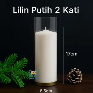 Lilin Pilar Altar Putih Polos Ukuran 2 Kati - Satuan