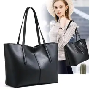 Tas Wanita Simpel Polos Kantor Kuliah Muat Laptop Totebag Aesthetic Kekinian