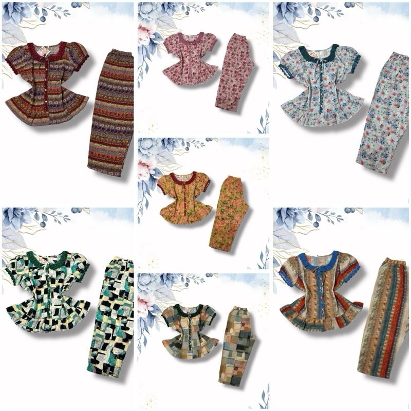   MS-944-9Tac  Bộ đồ Quần 9 Tấc vải Mango  Có Tay  Size 48Kg-72Kg  Nữ dobo tay ngan Voi Thun Áo Nhung Sen 