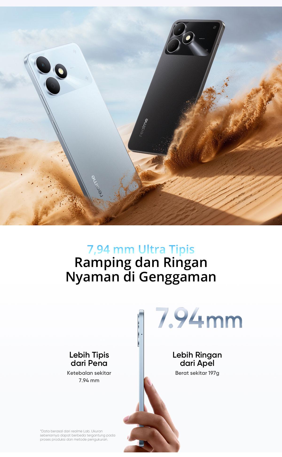 [VINA EXCLUSIVE] realme Note 80 4GB+8GB*|64GB (Desain Tangguh | 6300mAh Baterai | Proteksi ArmorShell | Jaminan Lancar Hingga 48-bulan | IP54)