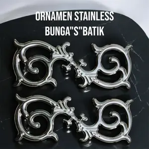 Ornamen Pagar Stainless 201 Motif Bunga Batik Premium Bahan Tebal Anti Karat Dan Korosi Tahan Lama