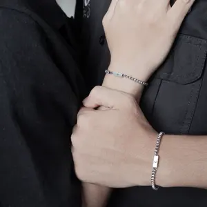 Studio Confidence - Moon & Sun Bracelet / Gelang rantai Couple unisex stainles steel anti karat