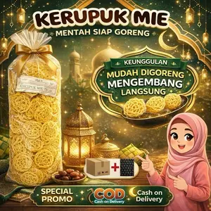 Kerupuk Mie Mentah Gurih Cemilan 500 Gram & 1 Kg Promo Snack Kering Food Asin Rambak Pedas Ayam Packing Aman COD Cash on Delivery Camilan Keripik Makanan