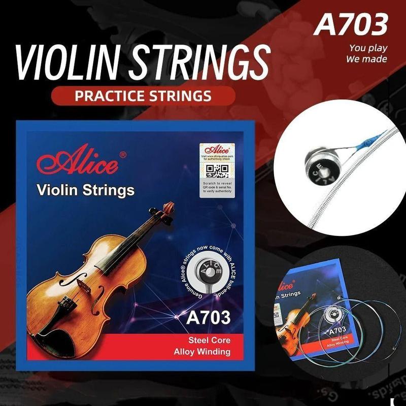 Nhạc cụ 4/4 3/4 1/2 1/4 1/8 Dây đàn Violin A703 Dây E A D G Thay thế Dây fiddle…