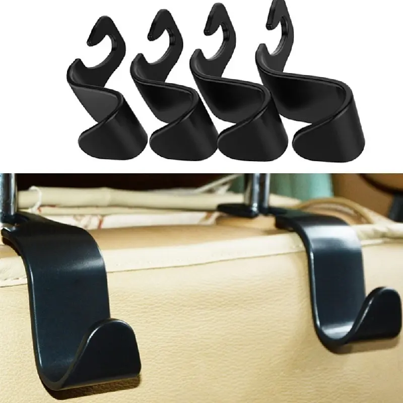 Gantungan Organizer Barang Mobil Car Headrest Hook Hanger Plastik 1PCS - A219C - Black 4
