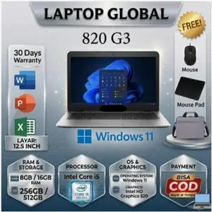 LAPTOP SERI 820 G3 I5 GEN 6 RAM 8/16 GB SSD 256/512 GB WINDOWS 11PRO 64 BIT