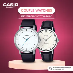 Jam tangan Couple Casio Analog MTP-VT04L-7EDFxLTP-VT04L-7A2DF