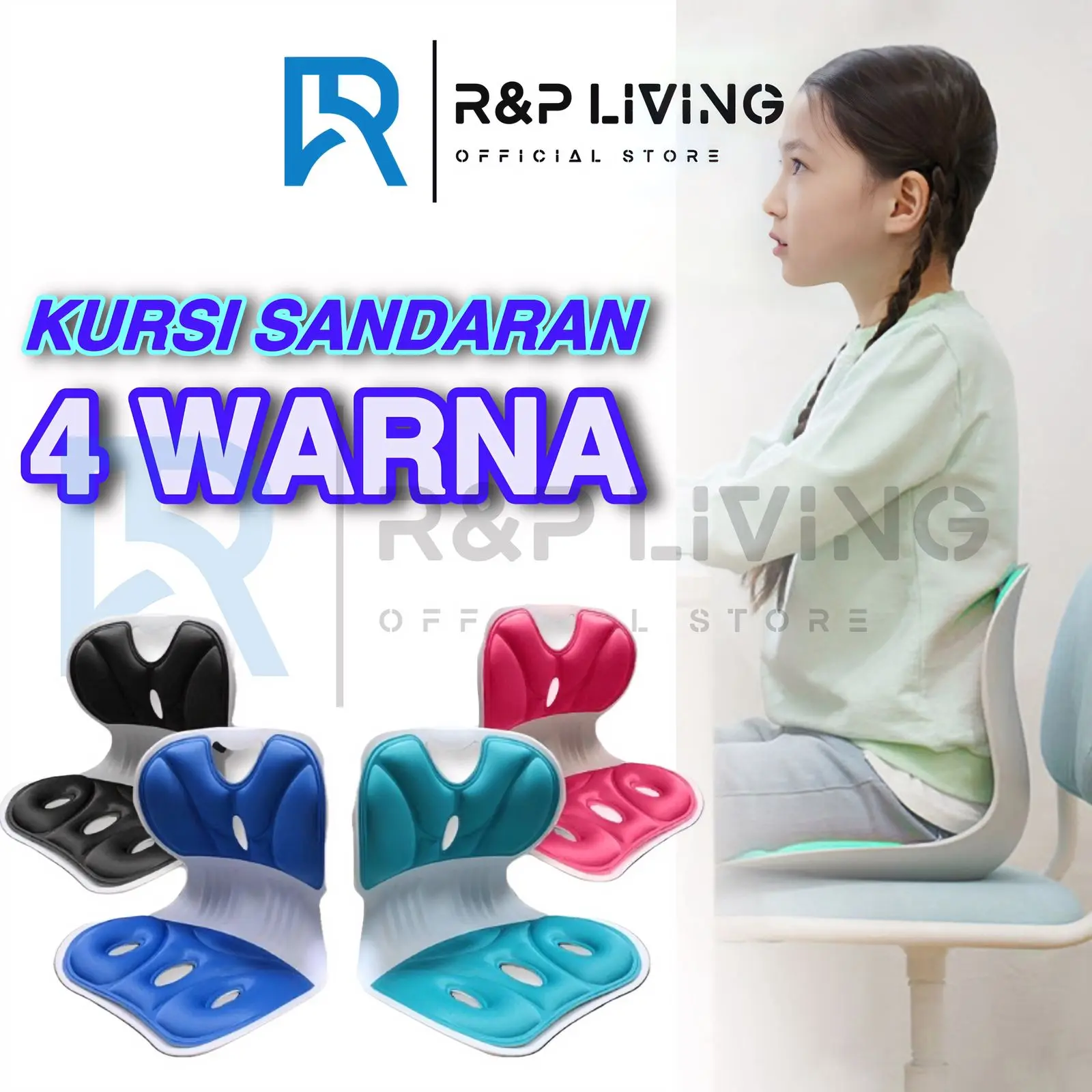 R&P [READY] Kursi Penyangga Portabel Penopang Punggung Chair Kursi Plastik Sandaran Kursi Postur Portable