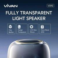 Gambar SPEAKER VIVAN VS90 FULLY TRANSPARENT RGB LIGHT EFFECT 360 OMNIDIRECTIONAL 20W SOUND EXTRABASS BLUETOOTH SD USB JACK 3.5MM AUX TWS MODE BLACK dari btgcom Kota Denpasar 3 Tokopedia