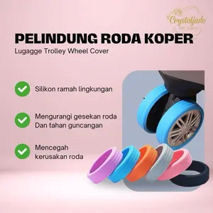 Cover roda koper | Karet Pelindung Roda Serbaguna 1 SET 8pcs / Karet Silikon Pelindung Roda Koper Colorful / Silikon Roda Koper Warna Warni | (BAHAN PREMIUM TEBAL TIDAK BAU KARET) Cover Pelindung Roda Koper Silicone Cover Tebal