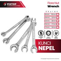Gambar Fixtop Kunci Pas Nepel 8-19mm Flare Nut Wrench 8mm 10mm 12mm 14mm 15mm 17mm 19mm - 12 x 14 mm dari Fixtop Automotive Industries Kota Administrasi Jakarta Utara 1 Tokopedia