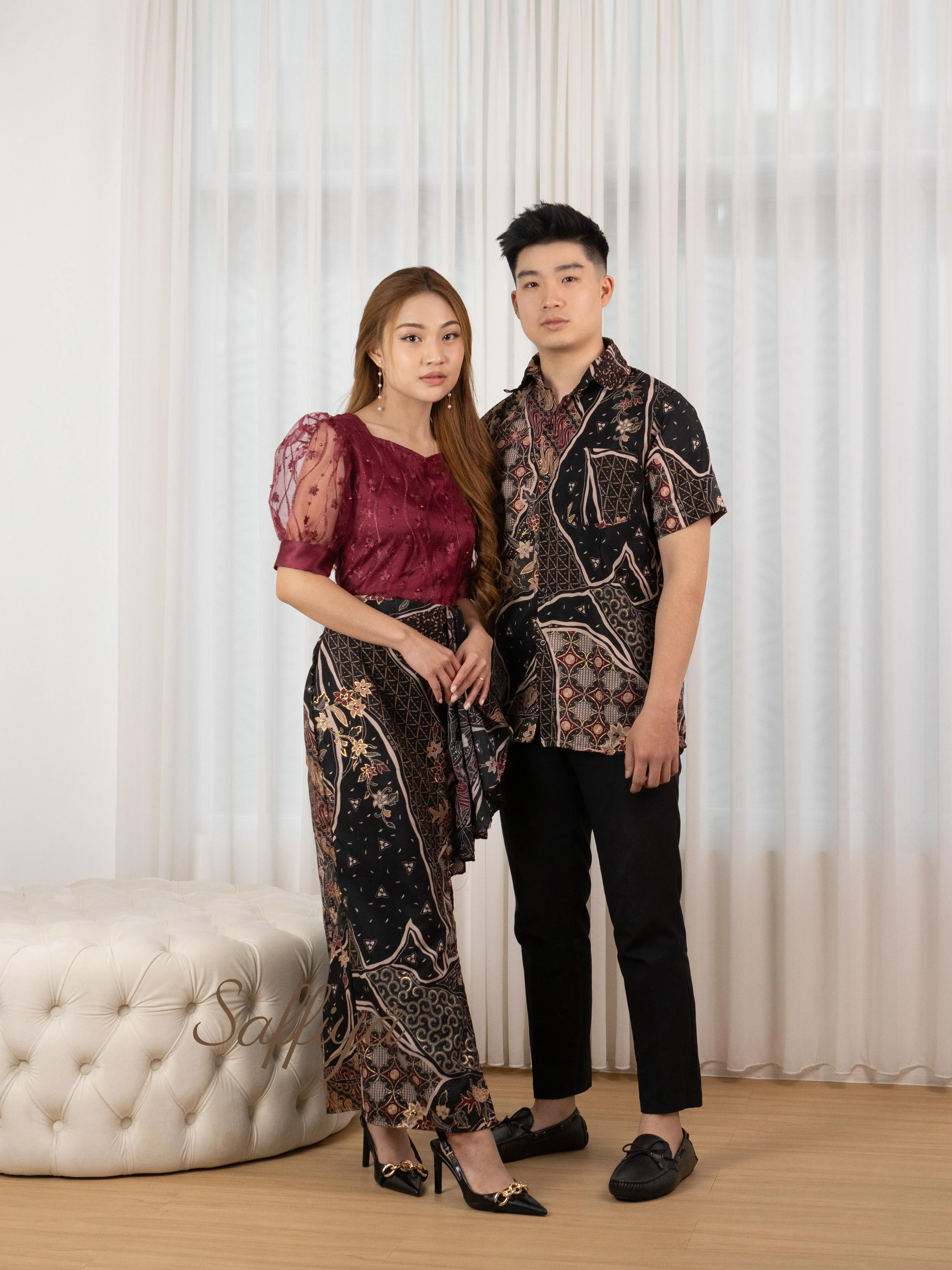 SAFFIYA - Dress Batik Stacy (M,L,XL) / Dress Pesta / Dress Kondangan / Dress Natal / Dress Batik / Batik Terbaru