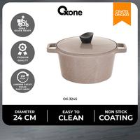 Gambar Oxone OX324S Areum Ceraglow Series Casserole Pot with Steam Knob 24cm Peralatan Kitchenware - Latte dari Oxone Official Kota Administrasi Jakarta Utara 1 Tokopedia