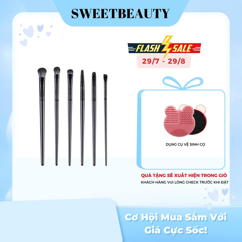 BỘ 6 Cọ Trang Điểm Mắt Chuyên Nghiệp - Cọ Đánh Phấn Mắt Nhỏ Gọn Tiện Lợi Đầu Lông Mềm Mại  SWEET BEAUTY Cosmetic Mỹ Phẩm