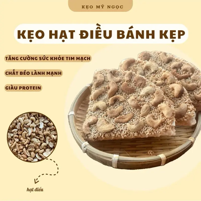 Kẹo Hạt Điều Bánh Kẹp Tam Giác Ăn Vặt