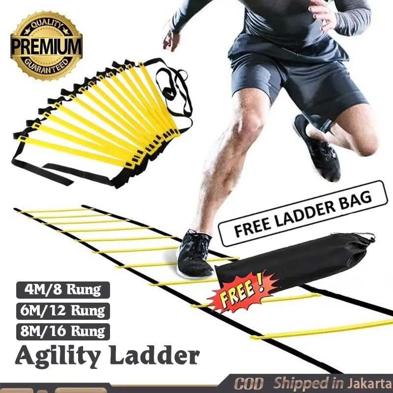 Agility ladder 4,6, dan 8 meter  Tangga Ketangkasan kelincahan tas ball