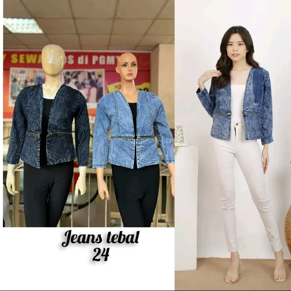Vania Blazer Wanita Scuba Import Tebal Dan Lembut Super Melar