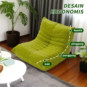 [COD]Popsofa& Kasur Sofa Beanbag Kepadatan Kain Nyaman Mewah Lembut Keriting Anti-kotor Tahan Kompresi Dapat Dicuci Tahan Aus Furnitur Sederhana Sandaran Ruang Tamu Sofa Malas Lembut Baru 2025 of s a man any FurnitureBantal Minimalis