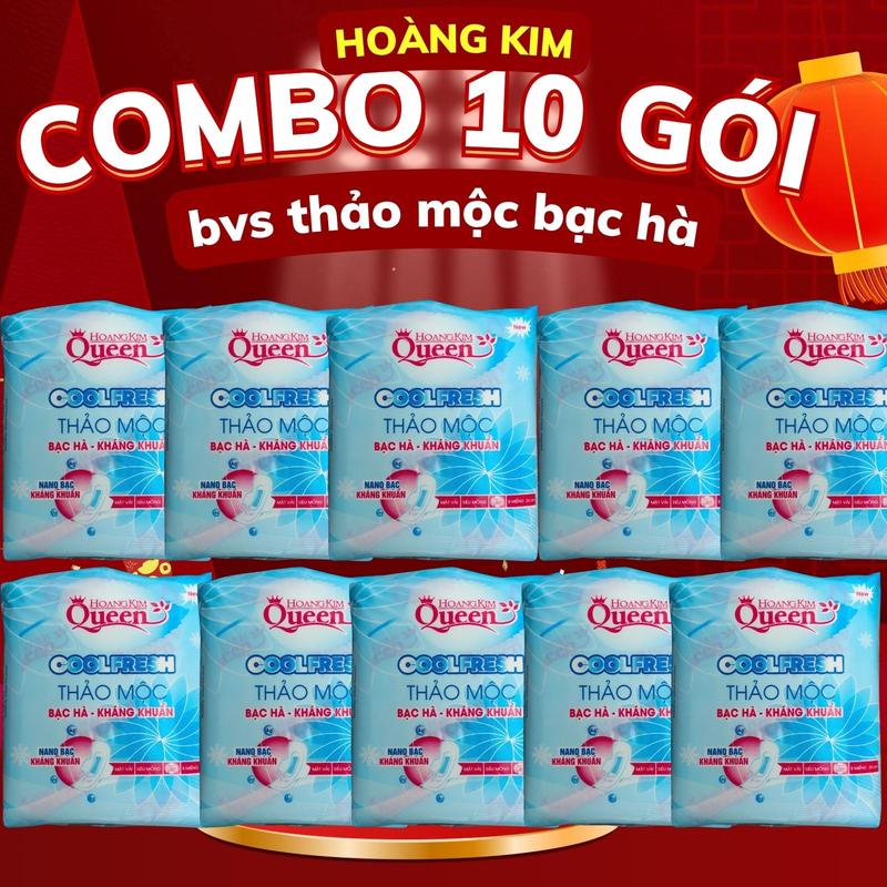 [ TẶNG 2 GÓI ] Băng Vệ Sinh Thảo Mộc The Mát Lạnh Bề Mặt Bông Mềm Gói 8 Miếng Kích Thước 24 Cm Nữ Women