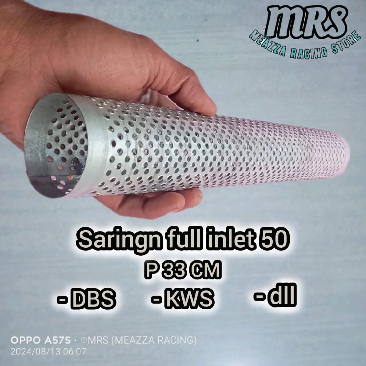 Saringan Full Knalpot Motor DBS Satria FU,  Panjang 33cm, Inlet 50mm Motorcycle