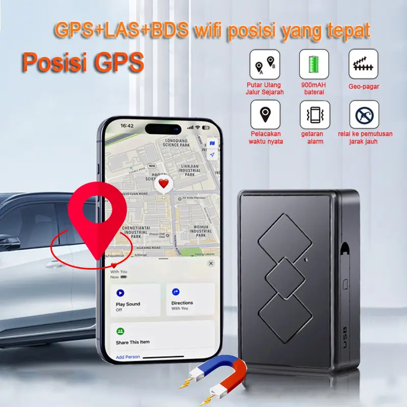 gps motor jarak jauh anti maling gps mini pelacak lokasi GPS Tracker  Mobil Melacak Lokasi dalam Peta