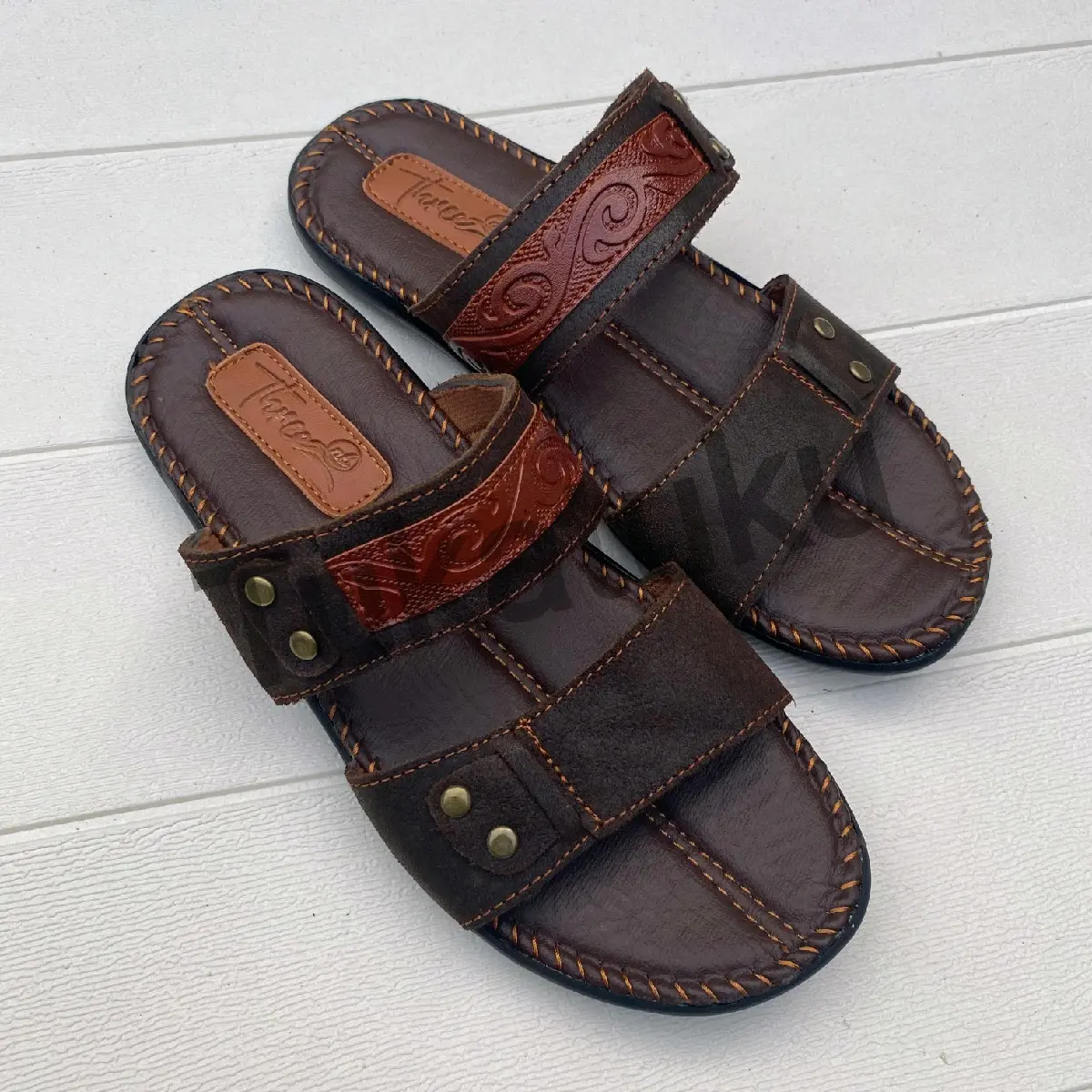 Sandal kulit pria premium//Sendal cowok keren//sandal pria//sandal anti slip Jepit