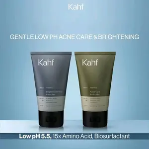 Kahf Gentle Low Ph Face Wash 100ml Acne Care Amino Gel | Bright Revitalizing Aminogel Sabun Cuci Muka Facial Wash Pria - Bright Revitalizing