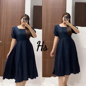 Basic id fashion Dres wanita AYUNDA  LD 90 CM PJG 100 CM UK L XL Casual Fit
