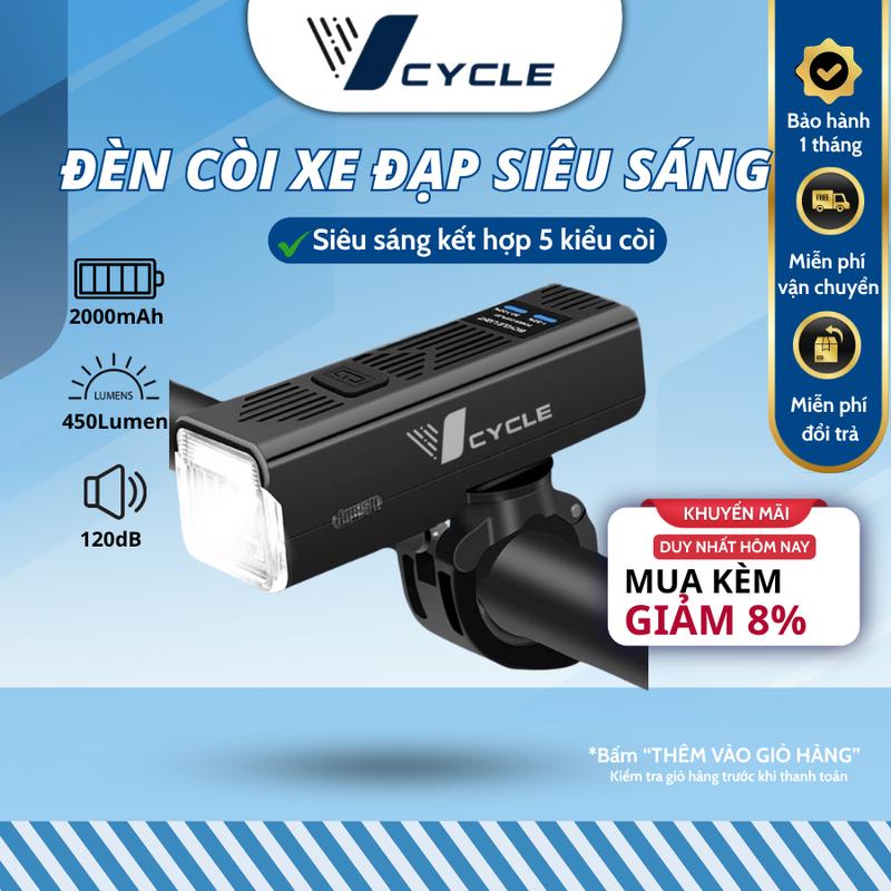  Đèn còi xe đạp MT-007 | Đèn xe đạp siêu sáng kết hợp còi 4 kiểu chuông Đèn chống nước sạc USB Gắn Xe Đạp Đạp Xe Đạp 