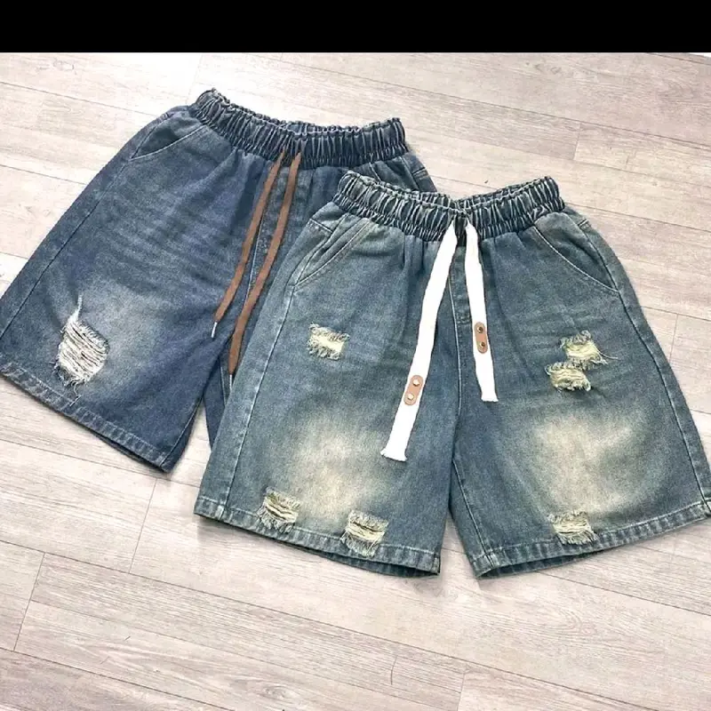 [ 38-95kg ] Quần Jean Ngố Nữ Chất Bò Thổ Dáng Ngố,  Cạp Chun Mặc Trẻ Trung Năng Động Bigsize Đến 95kg 3