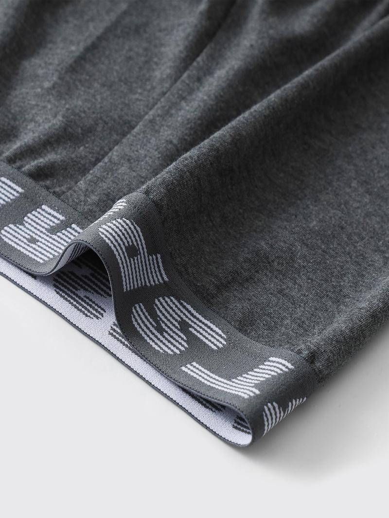 Product Introduction of 1/4 pack men's long boxer briefs, athletic fitness leggings, breathable and comfortable boxers 3