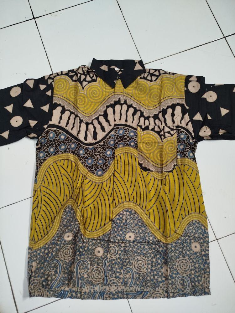 Product Introduction of [BISA COD] HEM BATIK PRIA BAHAN KATUN PRIMA Grade A - MOTIF KEKINIAN Cowok Formal casual Blue Shirts Baju Couple Seragam Kerja Keren 40