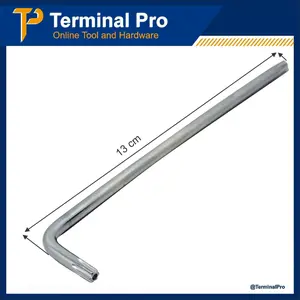 MOLLAR Kunci L Bintang T20 & T25 Panjang Lubang Tamper - Buka Sensor TPS Motor Matic ISC HONDA T-25 & YAMAHA T-20 Baut Dasi