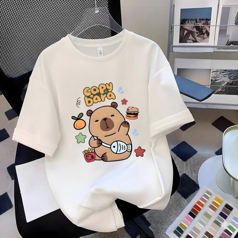 T-Shirt Distro Oversize Capybara Kaos Anak Perempuan - Baju Atasan Oversize Anak Perempuan Umur 3-14 Tahun Fashion Combed Cotton